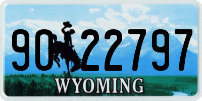 WY license plate 9022797