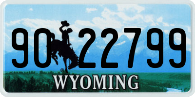 WY license plate 9022799