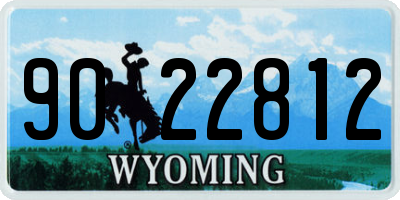WY license plate 9022812