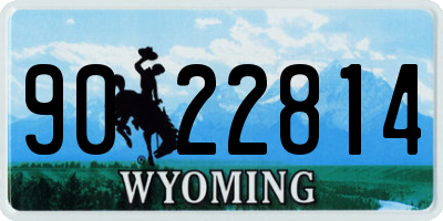 WY license plate 9022814