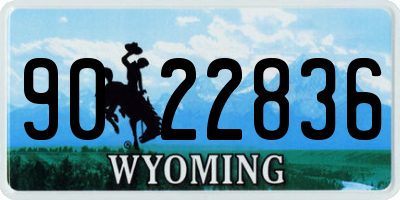 WY license plate 9022836