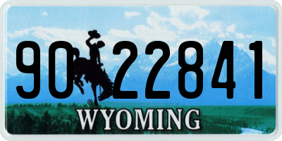 WY license plate 9022841
