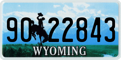 WY license plate 9022843