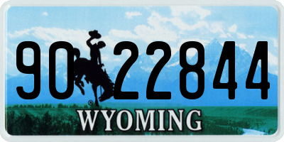 WY license plate 9022844