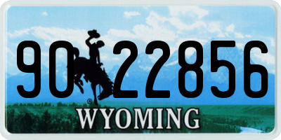 WY license plate 9022856