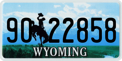 WY license plate 9022858