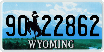 WY license plate 9022862