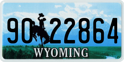 WY license plate 9022864
