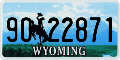 WY license plate 9022871