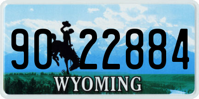 WY license plate 9022884