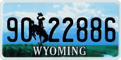 WY license plate 9022886