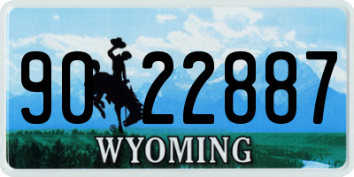 WY license plate 9022887