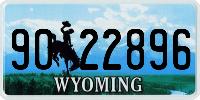WY license plate 9022896