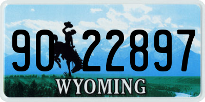WY license plate 9022897