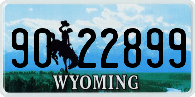 WY license plate 9022899