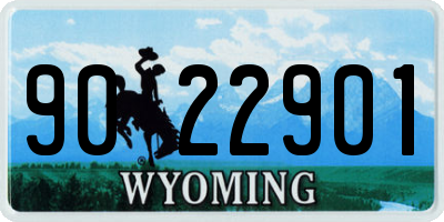 WY license plate 9022901