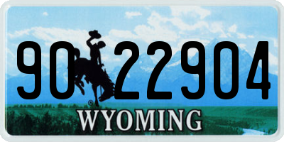 WY license plate 9022904