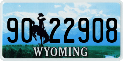 WY license plate 9022908