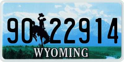WY license plate 9022914