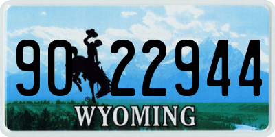 WY license plate 9022944
