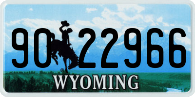 WY license plate 9022966