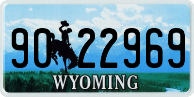 WY license plate 9022969