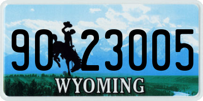 WY license plate 9023005