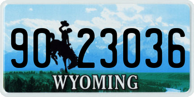 WY license plate 9023036