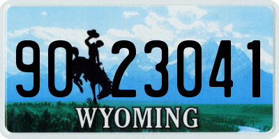 WY license plate 9023041