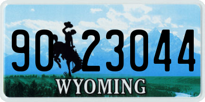 WY license plate 9023044