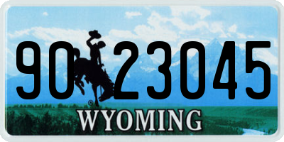 WY license plate 9023045