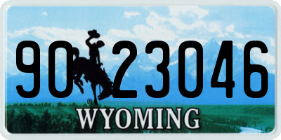 WY license plate 9023046