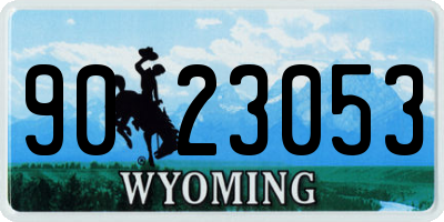 WY license plate 9023053