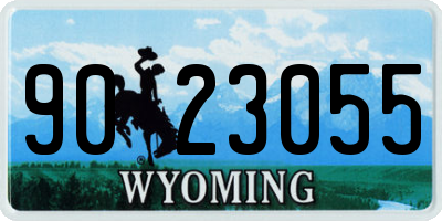 WY license plate 9023055