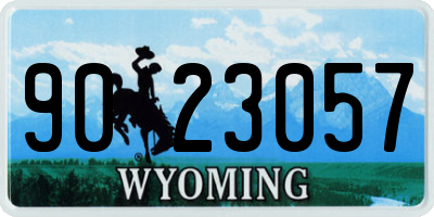 WY license plate 9023057