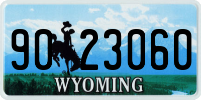 WY license plate 9023060
