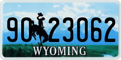 WY license plate 9023062