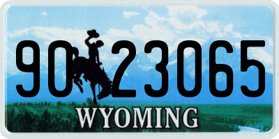 WY license plate 9023065