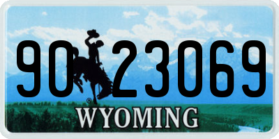 WY license plate 9023069