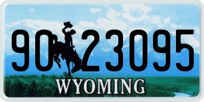 WY license plate 9023095