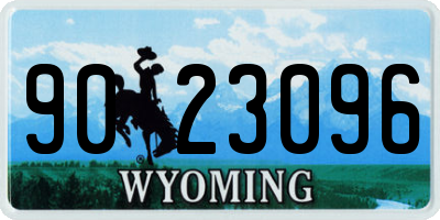 WY license plate 9023096