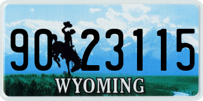 WY license plate 9023115