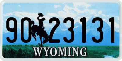 WY license plate 9023131