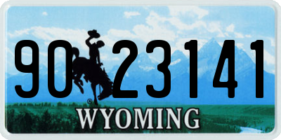 WY license plate 9023141