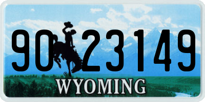 WY license plate 9023149