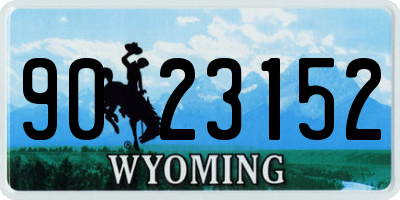 WY license plate 9023152