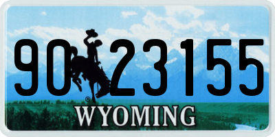 WY license plate 9023155