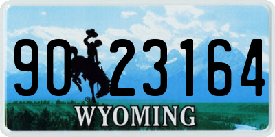 WY license plate 9023164