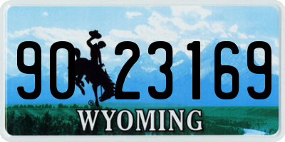 WY license plate 9023169