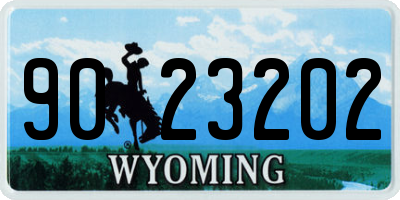 WY license plate 9023202